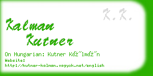 kalman kutner business card